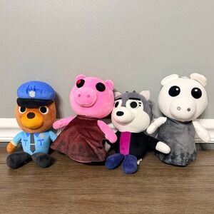 Roblox Piggy Plush Lot of 4 Poley Piggy Willow Memory MiniToon PhatMojo 8 Inch